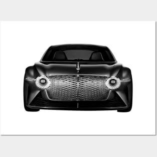 Bentley EXP 100 GT (2019)  Cars Form Black Design Posters and Art